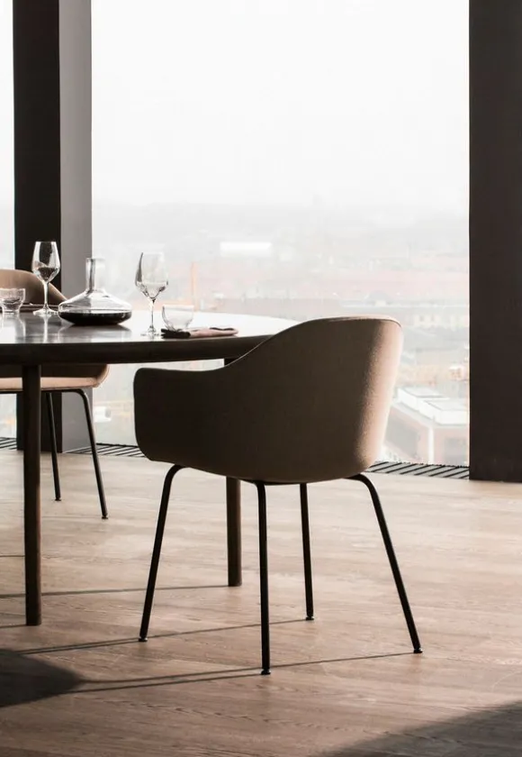Harbour Dining Chair / Black Steel Base