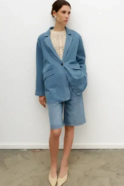 IVY-Ada Boxy Blazer Wash Garda